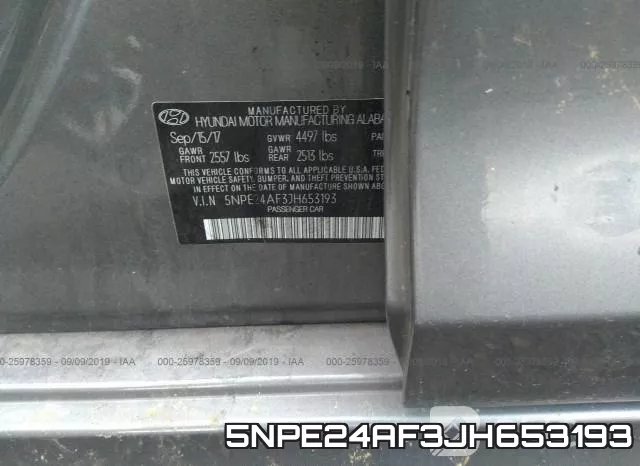 5NPE24AF3JH653193 фото 10