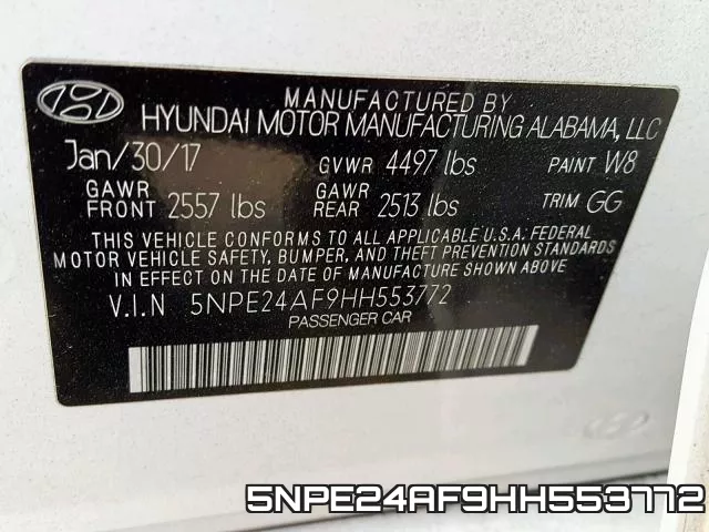 5NPE24AF9HH553772 фото 2