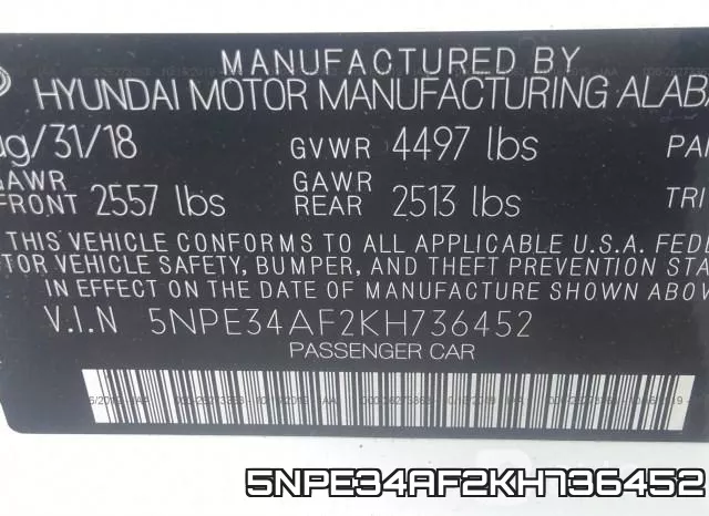 5NPE34AF2KH736452 фото 10