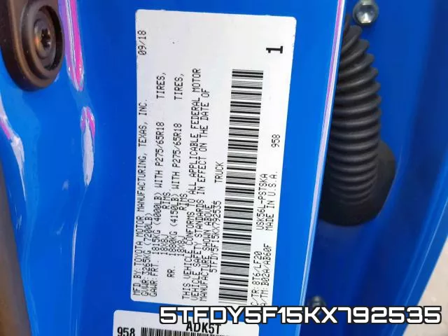 5TFDY5F15KX792535 фото 2
