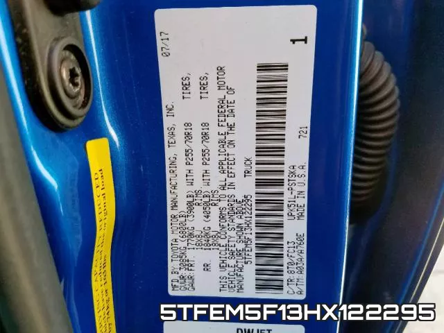 5TFEM5F13HX122295 фото 2