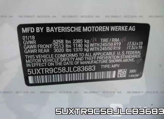 5UXTR9C58JLC83683 фото 10