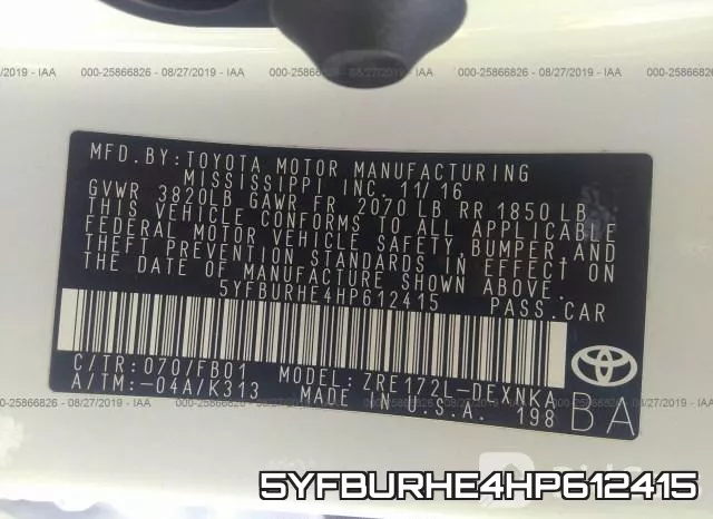 5YFBURHE4HP612415 фото 9