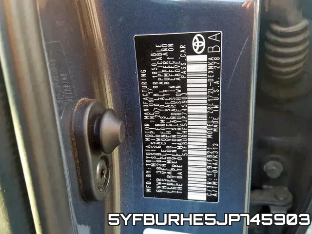 5YFBURHE5JP745903 фото 2