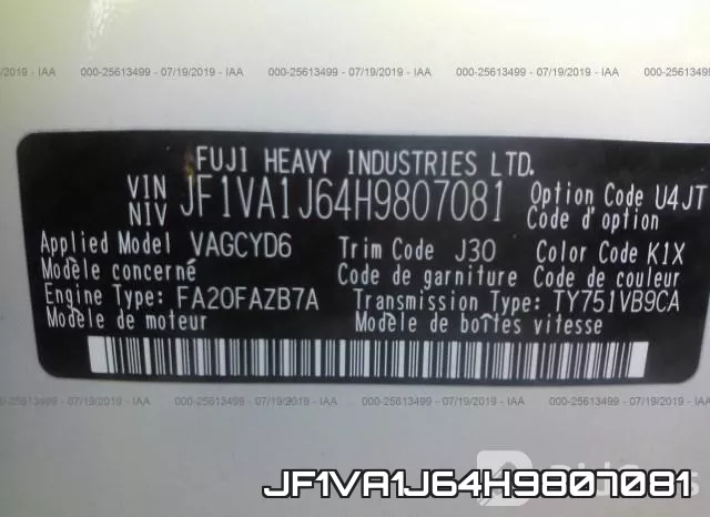 JF1VA1J64H9807081 фото 9