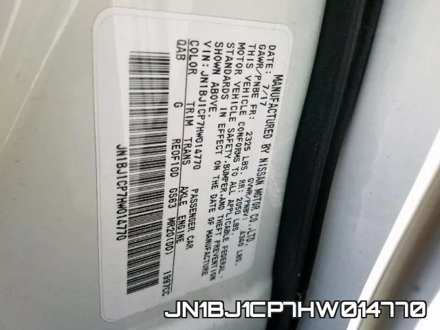 JN1BJ1CP7HW014770 фото 2