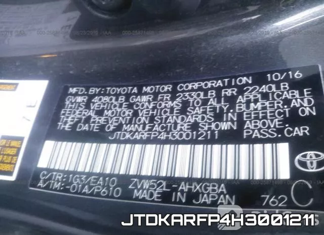 JTDKARFP4H3001211 фото 10