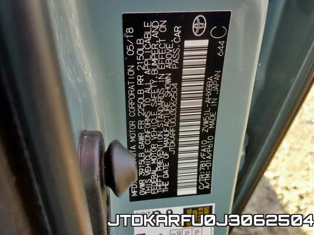 JTDKARFU0J3062504 фото 2
