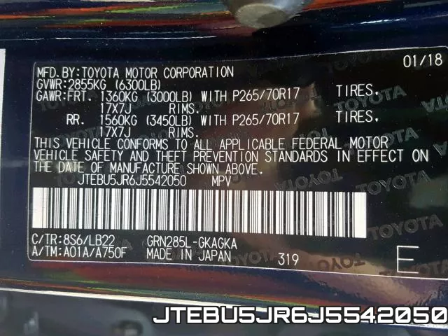 JTEBU5JR6J5542050 фото 2