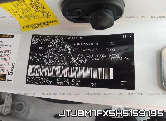 JTJBM7FX5H5159795 фото 10