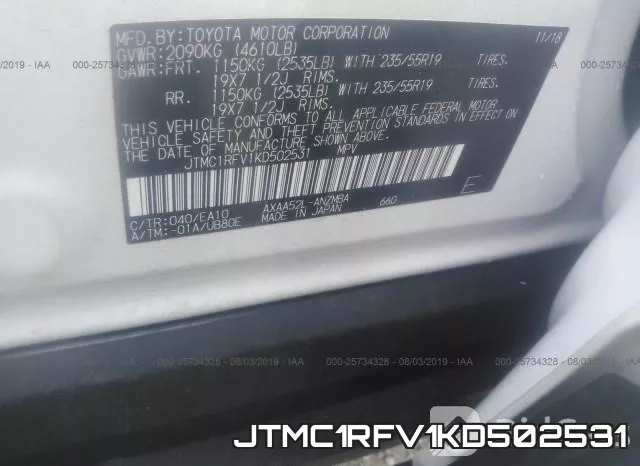 JTMC1RFV1KD502531 фото 10