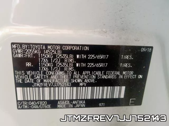 JTMZFREV7JJ752143 фото 2