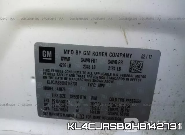 KL4CJASB0HB142731 фото 10