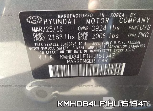 KMHD84LF1HU151947 фото 10