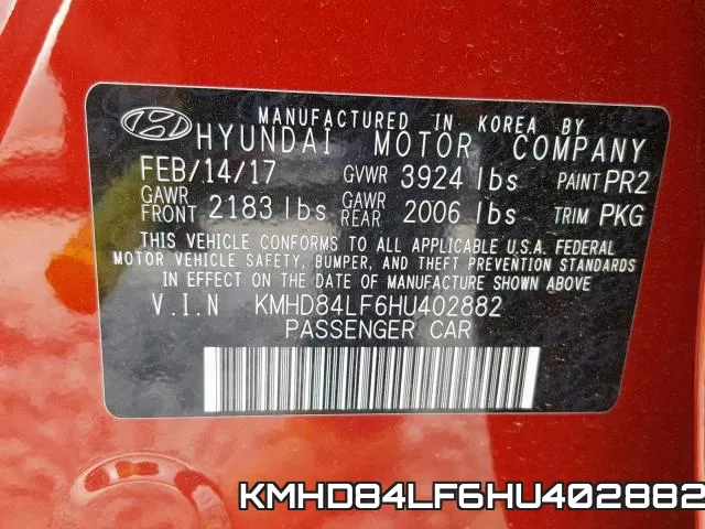KMHD84LF6HU402882 фото 2