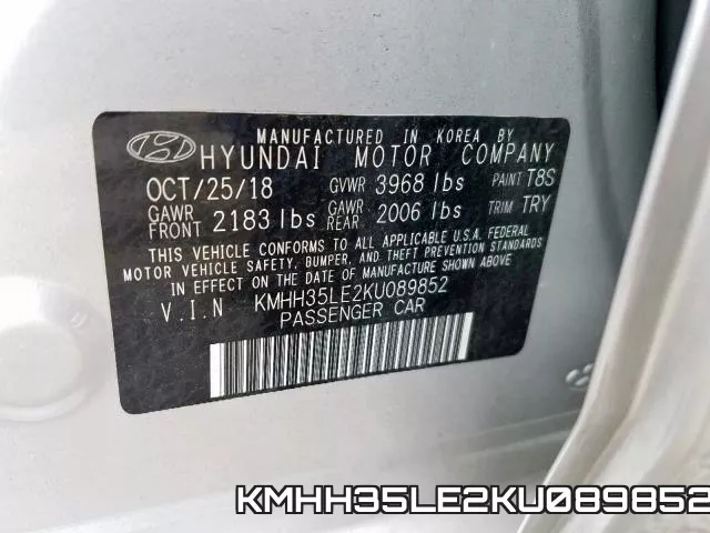 KMHH35LE2KU089852 фото 2
