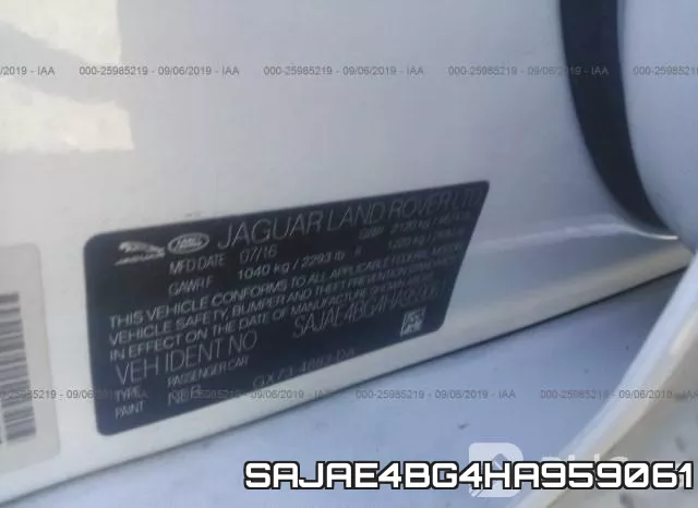 SAJAE4BG4HA959061 фото 10