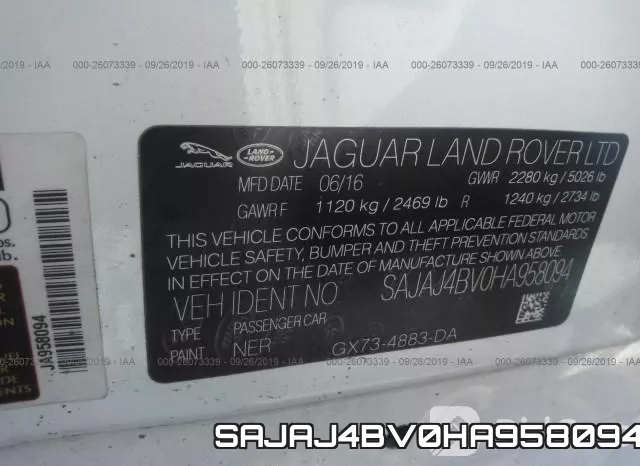 SAJAJ4BV0HA958094 фото 10
