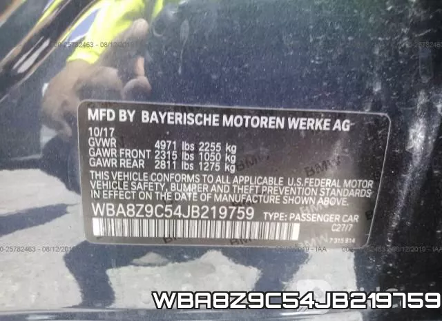 WBA8Z9C54JB219759 фото 10