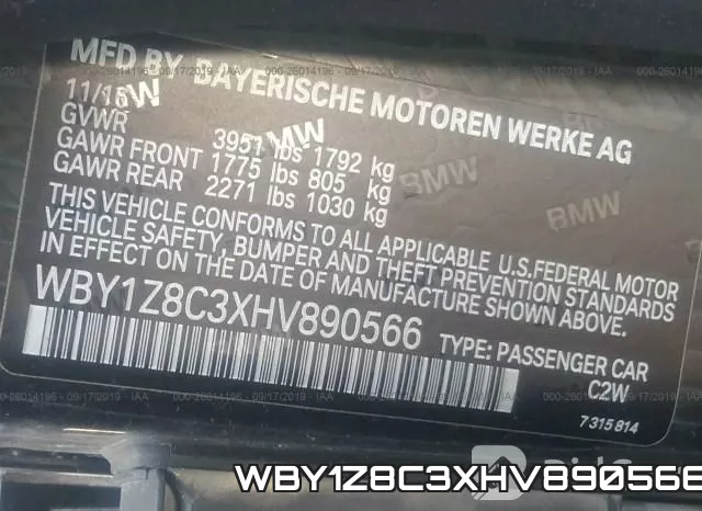 WBY1Z8C3XHV890566 фото 10