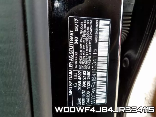 WDDWF4JB4JR334115 фото 2