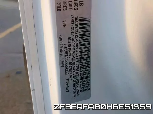 ZFBERFAB0H6E51359 фото 2
