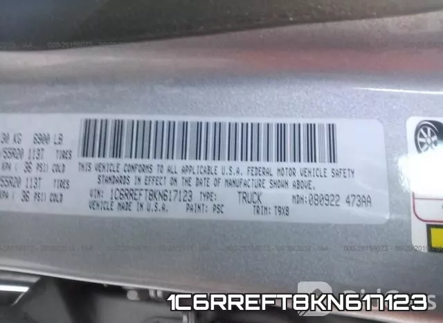 1C6RREFT8KN617123 фото 9