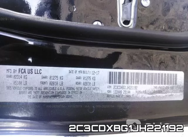 2C3CDXBG1JH221192 фото 10