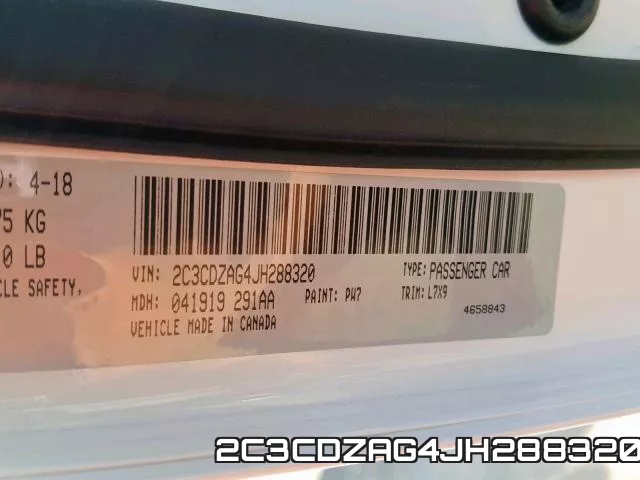 2C3CDZAG4JH288320 фото 2