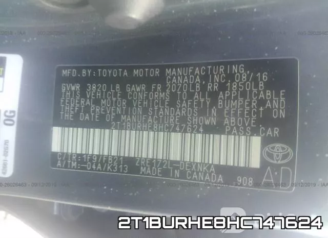 2T1BURHE8HC747624 фото 10