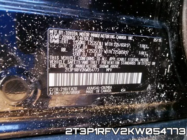2T3P1RFV2KW054773 фото 2