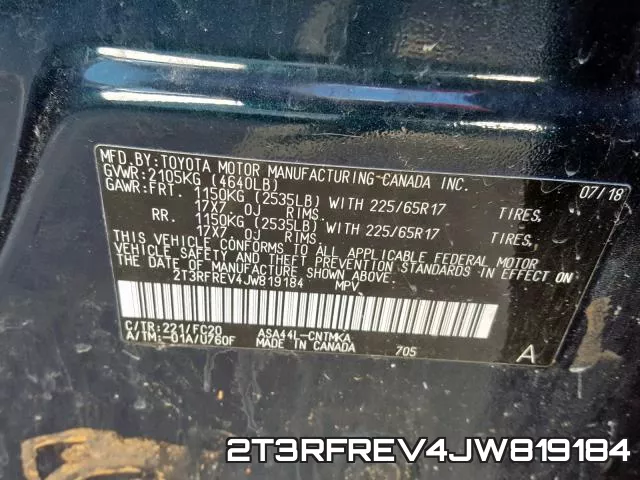2T3RFREV4JW819184 фото 2