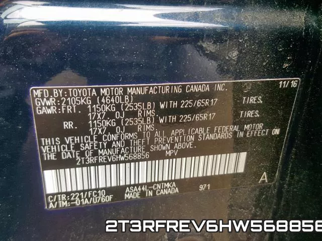 2T3RFREV6HW568856 фото 2
