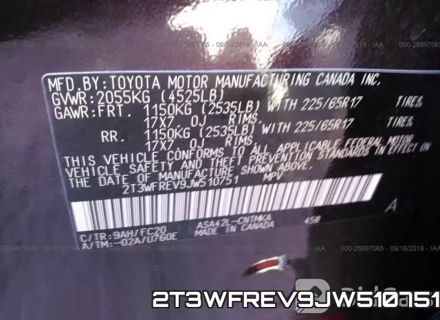 2T3WFREV9JW510751 фото 10