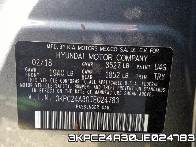 3KPC24A30JE024783 фото 2