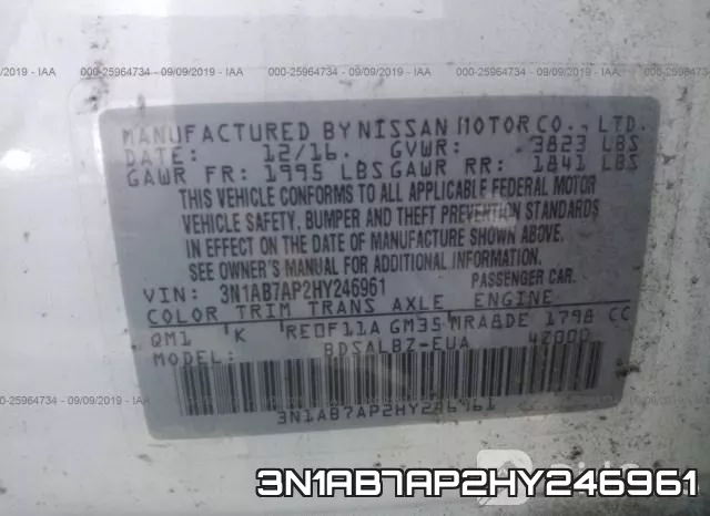 3N1AB7AP2HY246961 фото 10