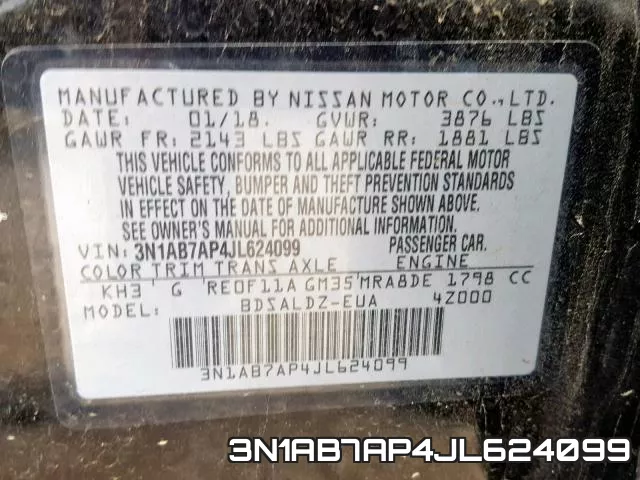 3N1AB7AP4JL624099 фото 2