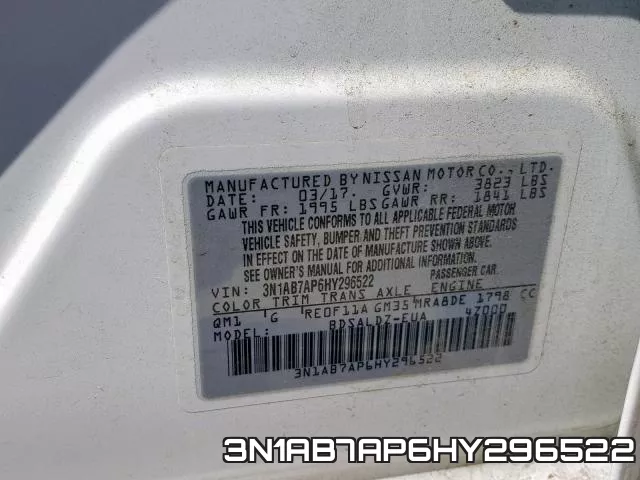 3N1AB7AP6HY296522 фото 2