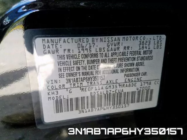 3N1AB7AP6HY350157 фото 2