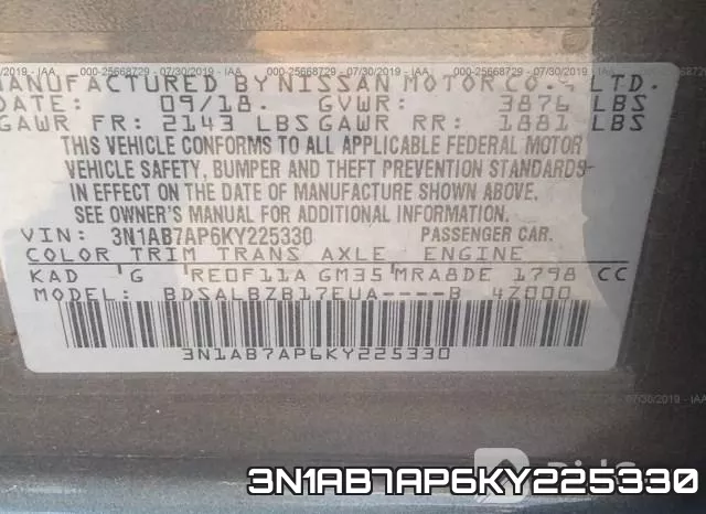 3N1AB7AP6KY225330 фото 9