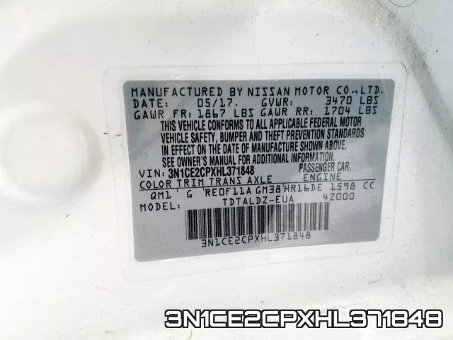 3N1CE2CPXHL371848 фото 2