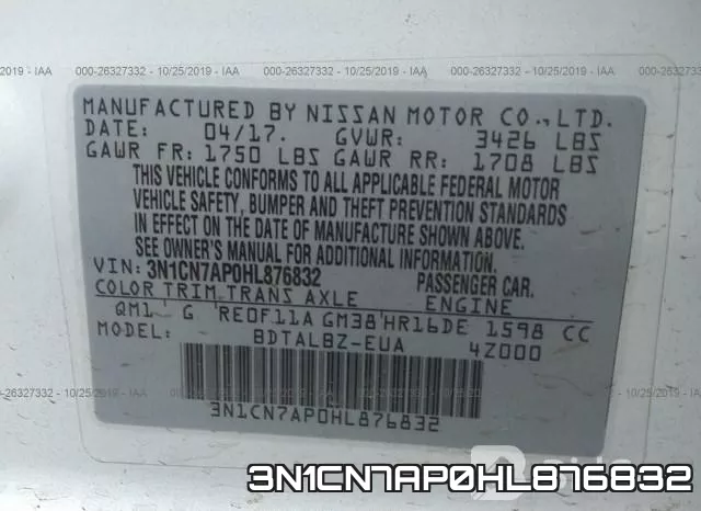 3N1CN7AP0HL876832 фото 9