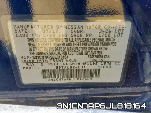 3N1CN7AP6JL818164 фото 2
