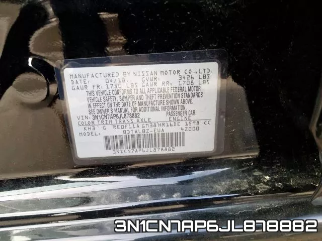 3N1CN7AP6JL878882 фото 2