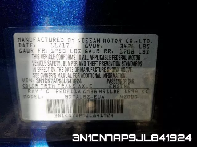 3N1CN7AP9JL841924 фото 2