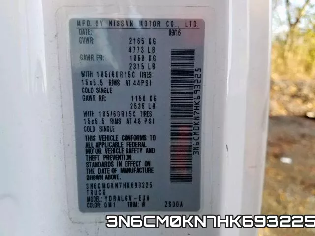 3N6CM0KN7HK693225 фото 2