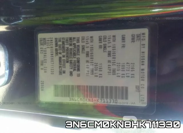 3N6CM0KN8HK711330 фото 10
