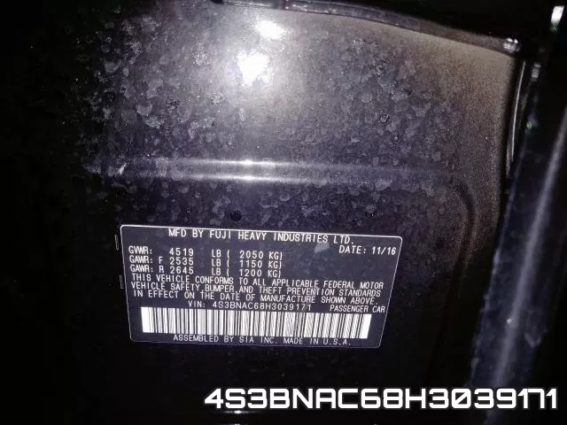4S3BNAC68H3039171 фото 2