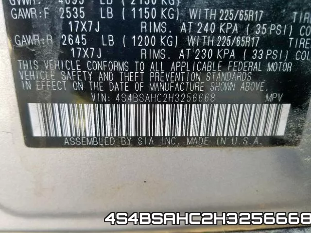 4S4BSAHC2H3256668 фото 2
