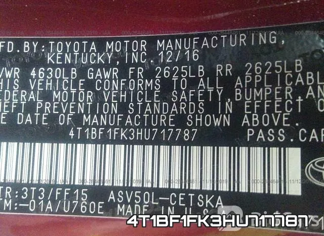 4T1BF1FK3HU717787 фото 10